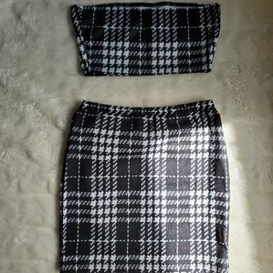 Mini skirt and bandeau top set